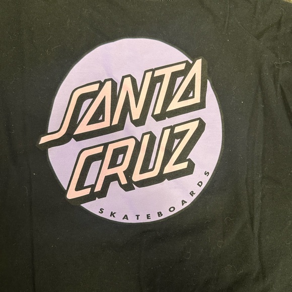 Santa Cruz Classic Dot Logo Black T-Shirt Small‎ (S) Purple Pink Skateboarding - Picture 8 of 9